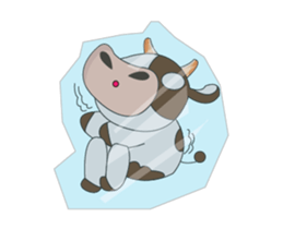 The Lovely Dairy Cow Animated sticker #15549080