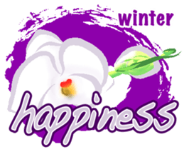 Four seasons flowers 1 sticker #15549385