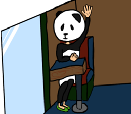 Sticker of a convenient panda sticker #15551289