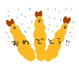 Sticker of fried shrimps sticker #15551954