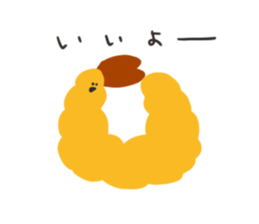 Sticker of fried shrimps sticker #15551955