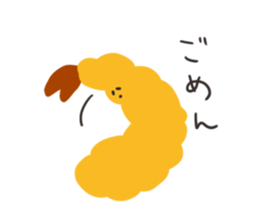 Sticker of fried shrimps sticker #15551957