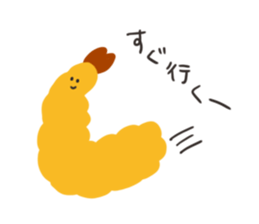 Sticker of fried shrimps sticker #15551958