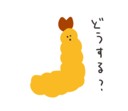 Sticker of fried shrimps sticker #15551959