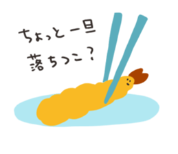 Sticker of fried shrimps sticker #15551960