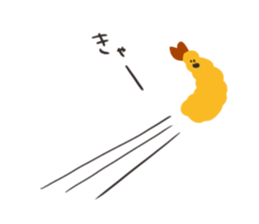 Sticker of fried shrimps sticker #15551961
