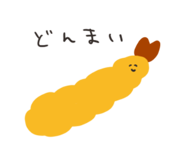 Sticker of fried shrimps sticker #15551964