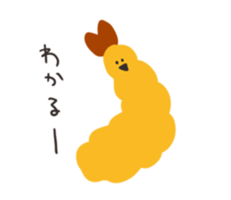 Sticker of fried shrimps sticker #15551969