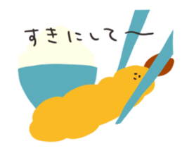 Sticker of fried shrimps sticker #15551971