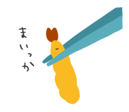 Sticker of fried shrimps sticker #15551974