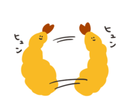 Sticker of fried shrimps sticker #15551977