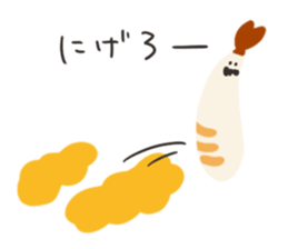 Sticker of fried shrimps sticker #15551978
