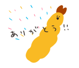 Sticker of fried shrimps sticker #15551980