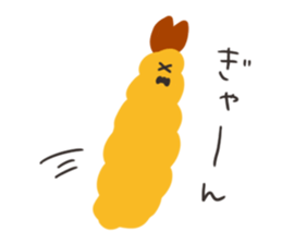 Sticker of fried shrimps sticker #15551982