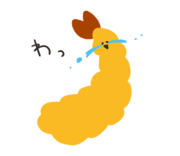 Sticker of fried shrimps sticker #15551984