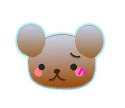 Rabbit and bear daily(Face1) sticker #15552648