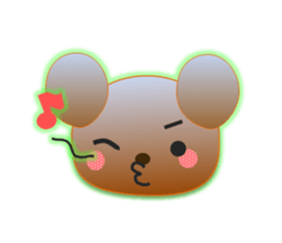 Rabbit and bear daily(Face1) sticker #15552649