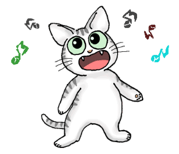 Stray cats in the garden. + kittens sticker #15553072