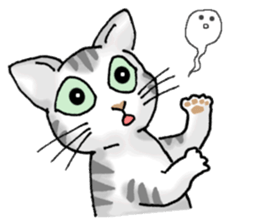 Stray cats in the garden. + kittens sticker #15553076