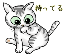 Stray cats in the garden. + kittens sticker #15553079
