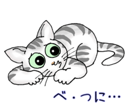 Stray cats in the garden. + kittens sticker #15553098