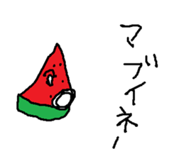 suika meronn sticker #15554108