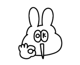 The thick moving rabbit second bullet sticker #15555530