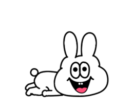 The thick moving rabbit second bullet sticker #15555537