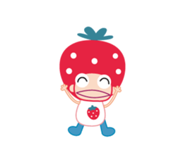 Lovely Strawberry Girl Animated sticker #15555666