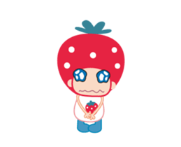 Lovely Strawberry Girl Animated sticker #15555668