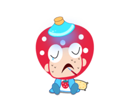 Lovely Strawberry Girl Animated sticker #15555669