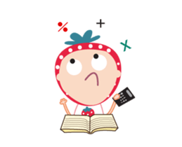 Lovely Strawberry Girl Animated sticker #15555670