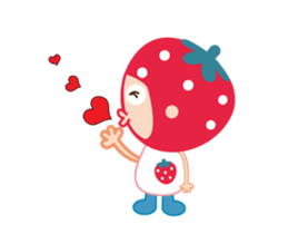 Lovely Strawberry Girl Animated sticker #15555671