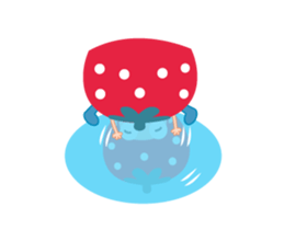 Lovely Strawberry Girl Animated sticker #15555672