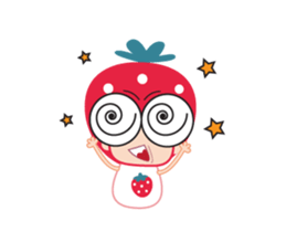 Lovely Strawberry Girl Animated sticker #15555675