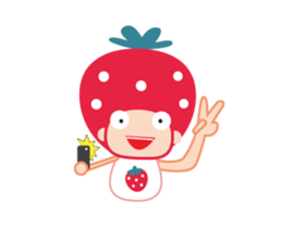 Lovely Strawberry Girl Animated sticker #15555676