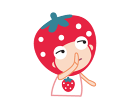 Lovely Strawberry Girl Animated sticker #15555678