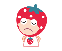 Lovely Strawberry Girl Animated sticker #15555679