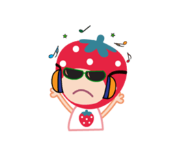 Lovely Strawberry Girl Animated sticker #15555681