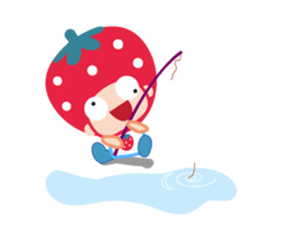 Lovely Strawberry Girl Animated sticker #15555683