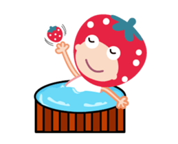 Lovely Strawberry Girl Animated sticker #15555685