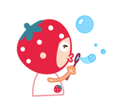 Lovely Strawberry Girl Animated sticker #15555686