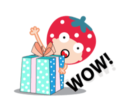 Lovely Strawberry Girl Animated sticker #15555689