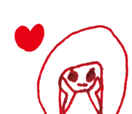 with heart cute girl006 sticker #15555850