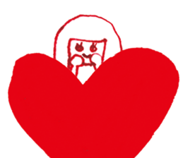 with heart cute girl006 sticker #15555852