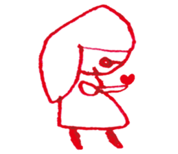 with heart cute girl006 sticker #15555853