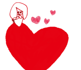 with heart cute girl006 sticker #15555857