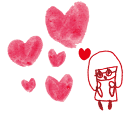 with heart cute girl006 sticker #15555859