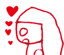 with heart cute girl006 sticker #15555860
