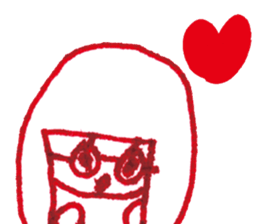 with heart cute girl006 sticker #15555861